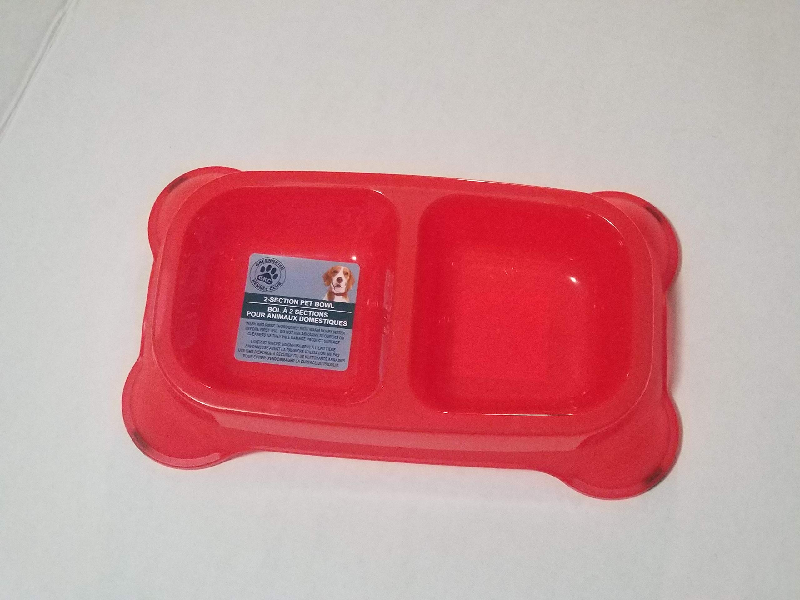 GreenbrierPlastic Divided Raised Pet Bowls