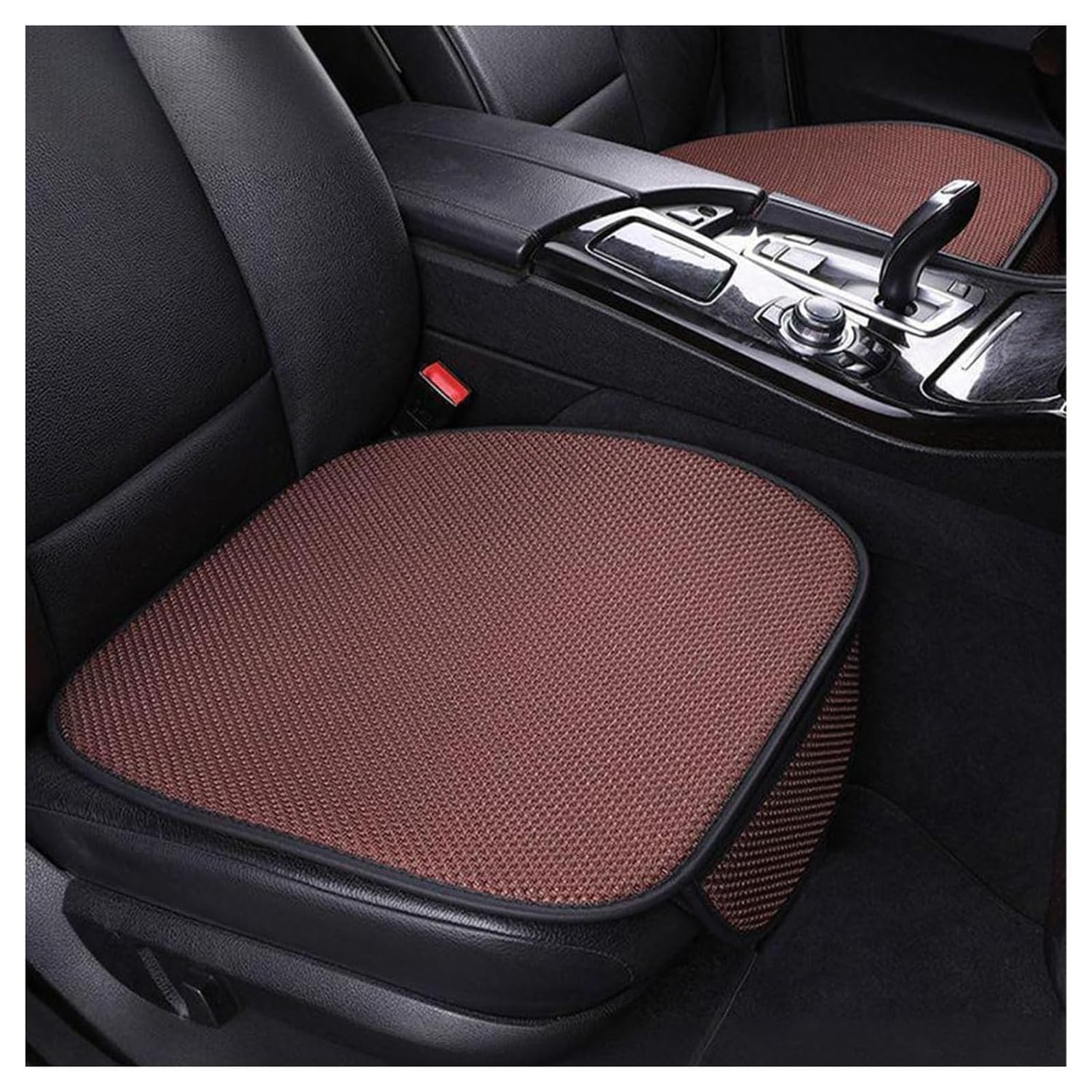 CGREAGH 2 Pack Car Seat Cushions, for Seat Tarraco/Toledo Breathable Ice Silk Cooling Pad Front Interior Protector Storage Pocket Non Slip Mat,C