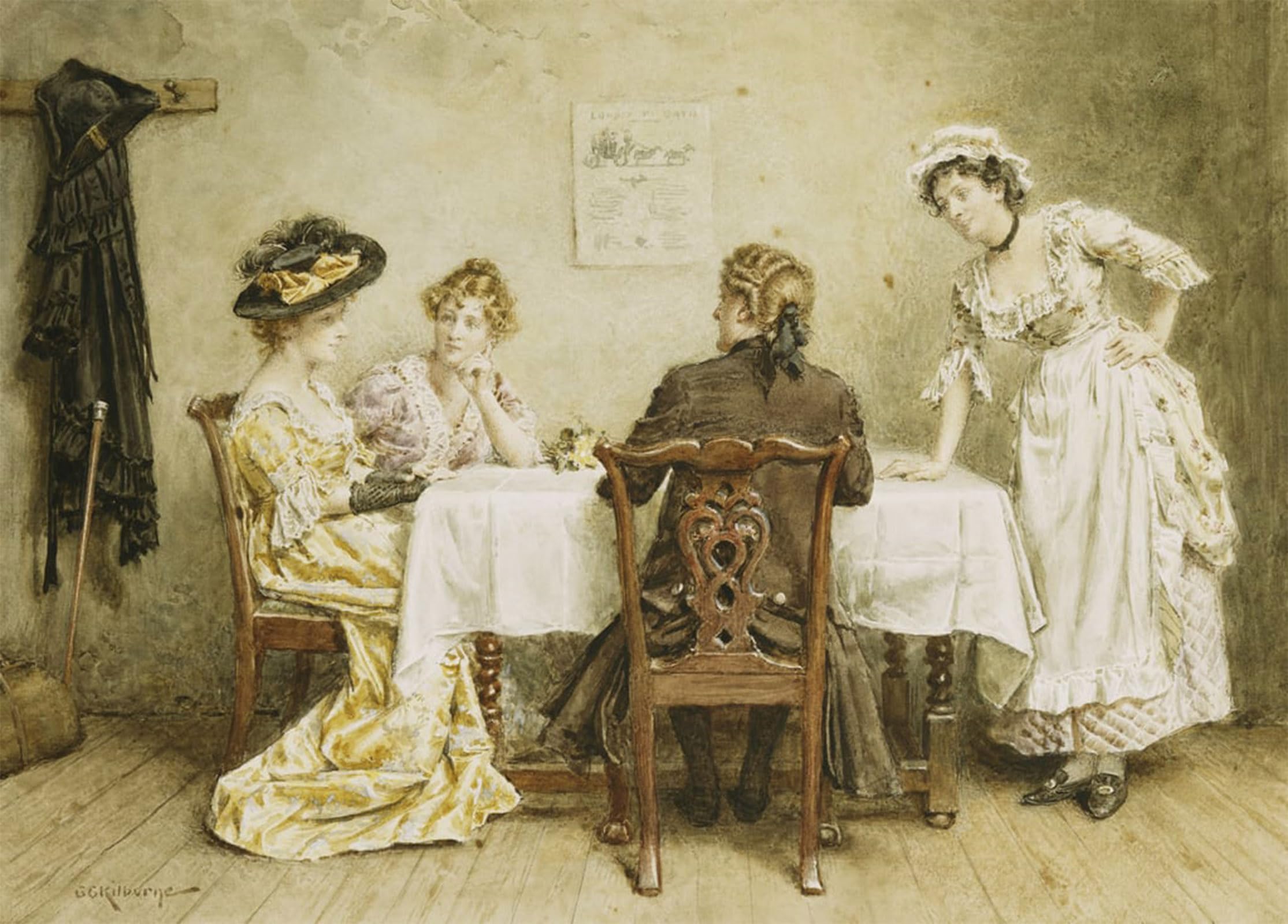 SERENDIPITP Aesthetic Poster Photo Wall Print Retro Picture Travellers by George Goodwin Kilburne Modern Wall Artwork for Home Decor 60x90cm