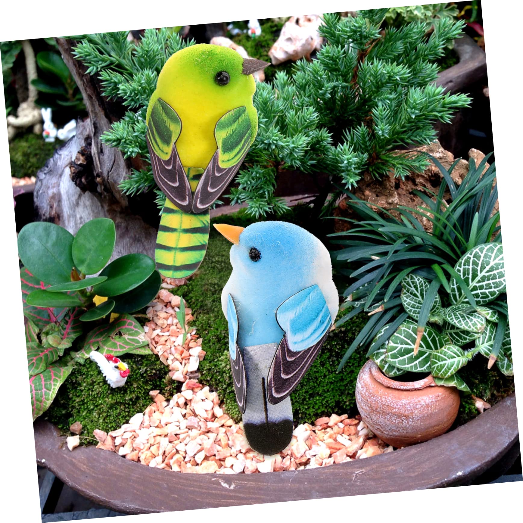 Happyyami 30pezzi Decorazioni Uccelli Artificiale Per Giardino Simulazione Uccelli Realistici Foam Per Miniature e Paesaggi