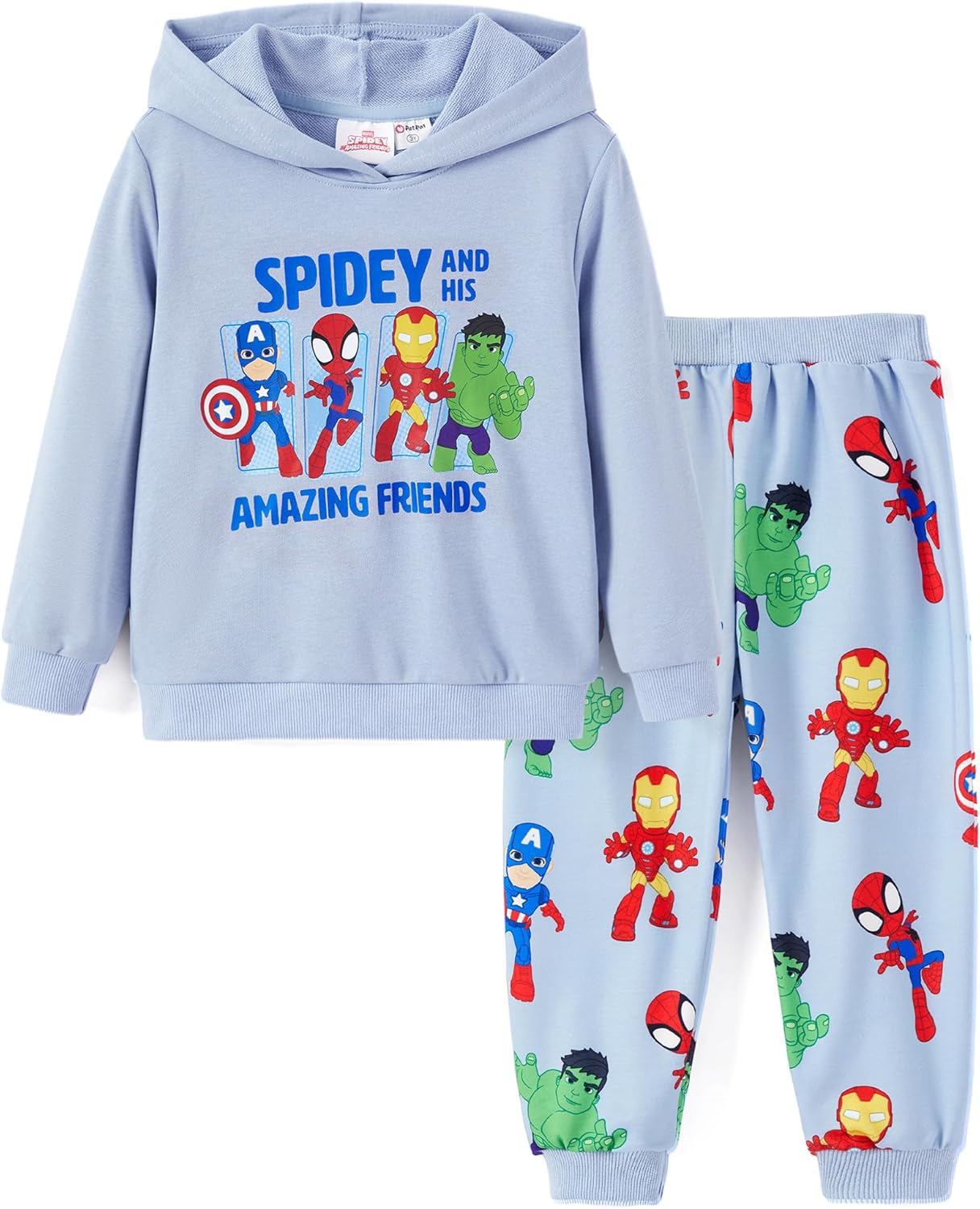 Disney Marvel Spider-Man Mickey Toy Story Cars Boy Pullover Hoodie&Jogger Pants Outfit Set Sweatsuit Lounge Matching Set 2-9Y
