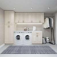 Vista 7 de LOVMOR Armarios de base de cocina, armario de almacenamiento aparador, gabinete de entrada con 1 cajón y estante ajustable, 24 pulgadas de ancho x