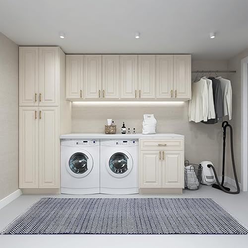 Miniatura 7 de ROOMTEC Armario con base de cajón de lavabo de baño montado de 42 pulgadas, almacenamiento de fregadero individual de gran capacidad con puertas de