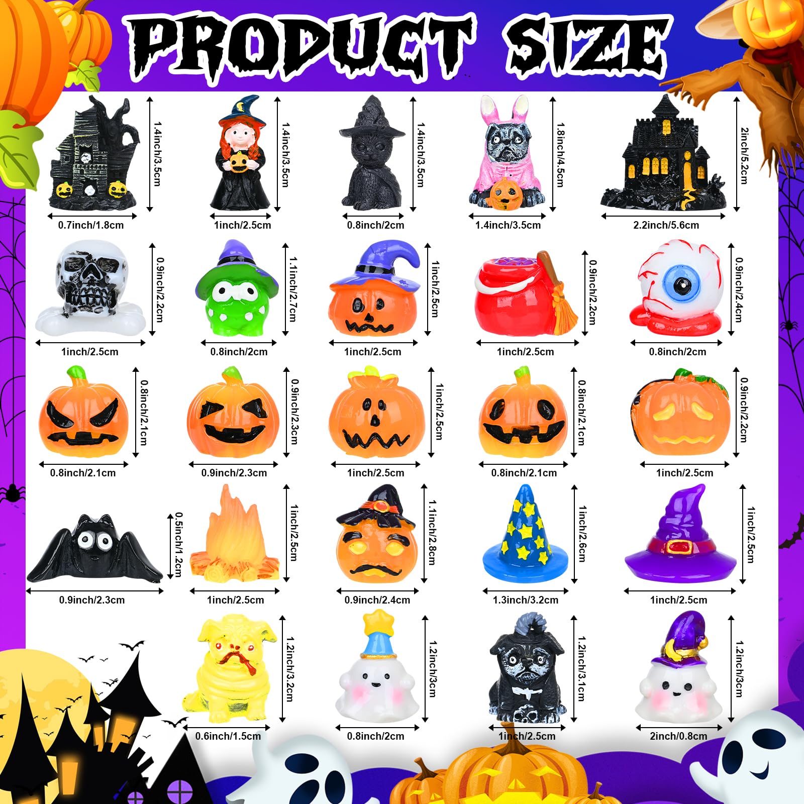 Set De 12 Miniaturas Colgantes De Halloween: Fantasmas, Arañas Y Murciélagos Para Decorar Tu Casa