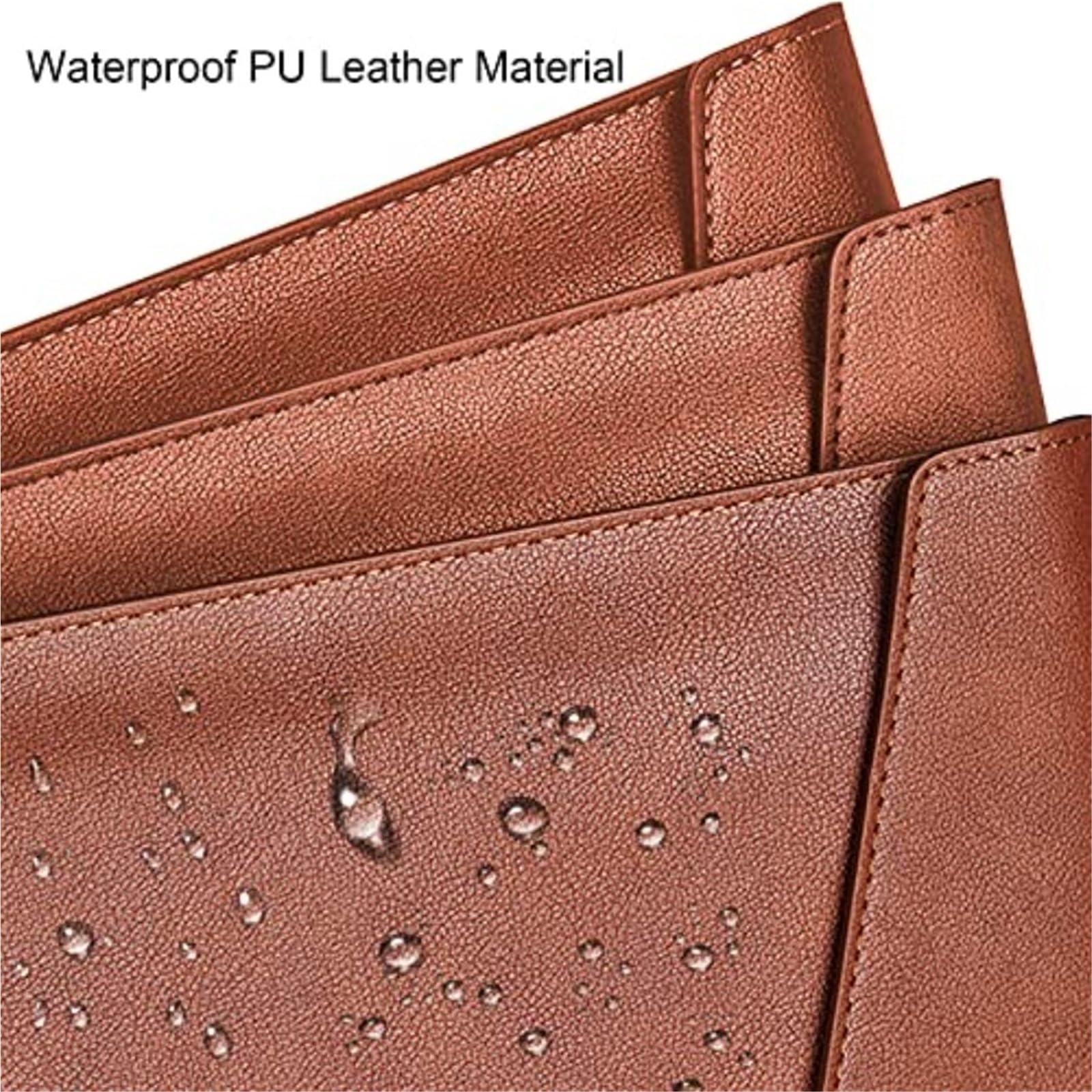 1 pz cartelle di file in pelle PU porta documenti A4 busta portfolio impermeabile archivio organizer Per Archiviazione Documenti(Brown)