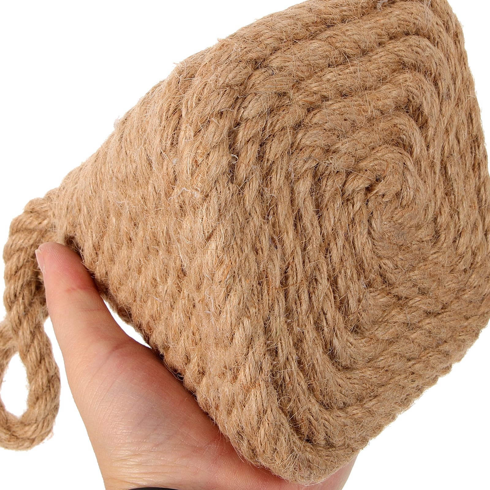 LIFKOME Fermaporta Decorativo a Palla Intrecciata in Cotone e Lino