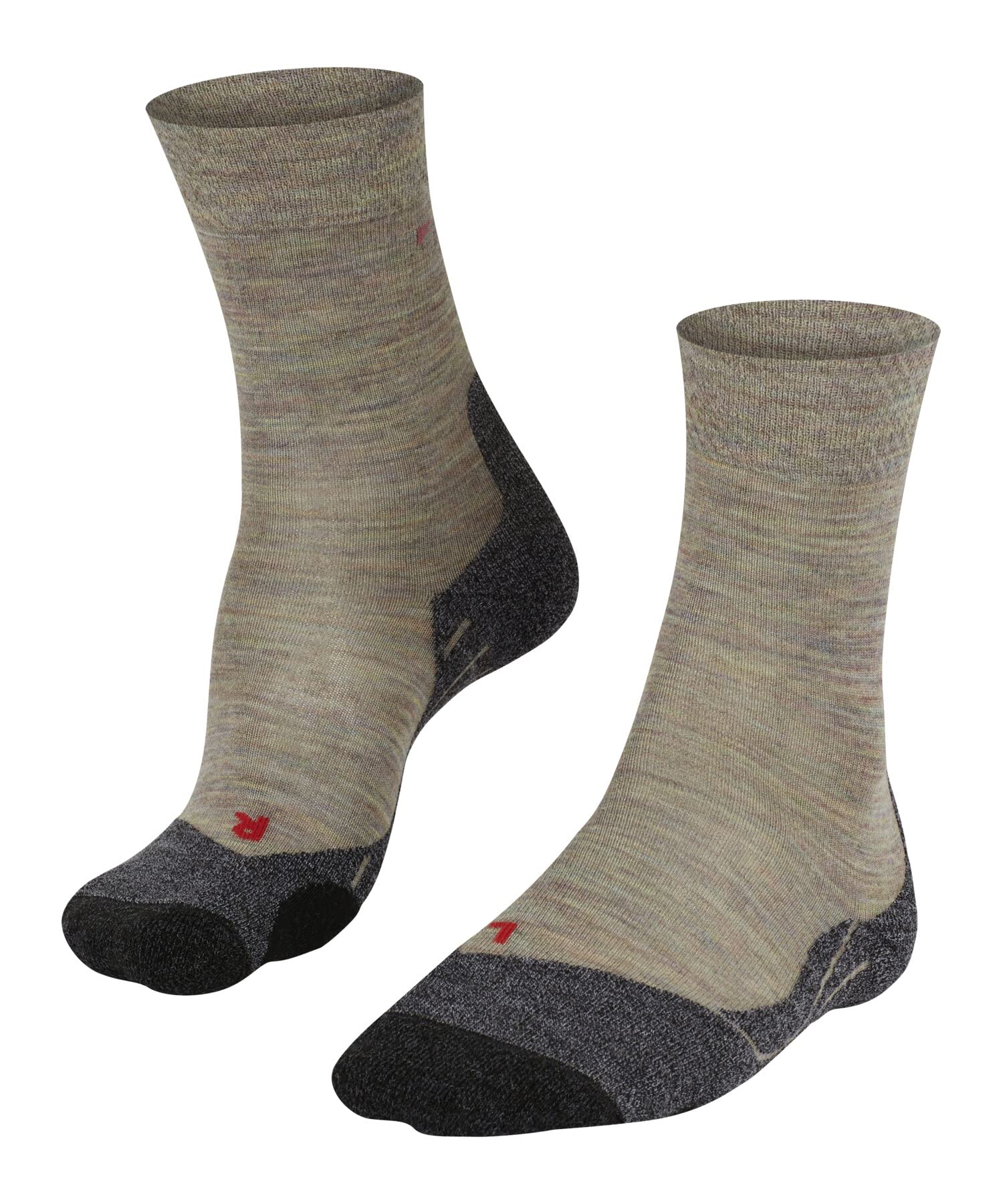 FALKE Women's TK2 Explore Melange W SO Wool Thick Anti-Blister 1 Pair Hiking Socks, Green (Moon Mist 7765), 2.5-3.5