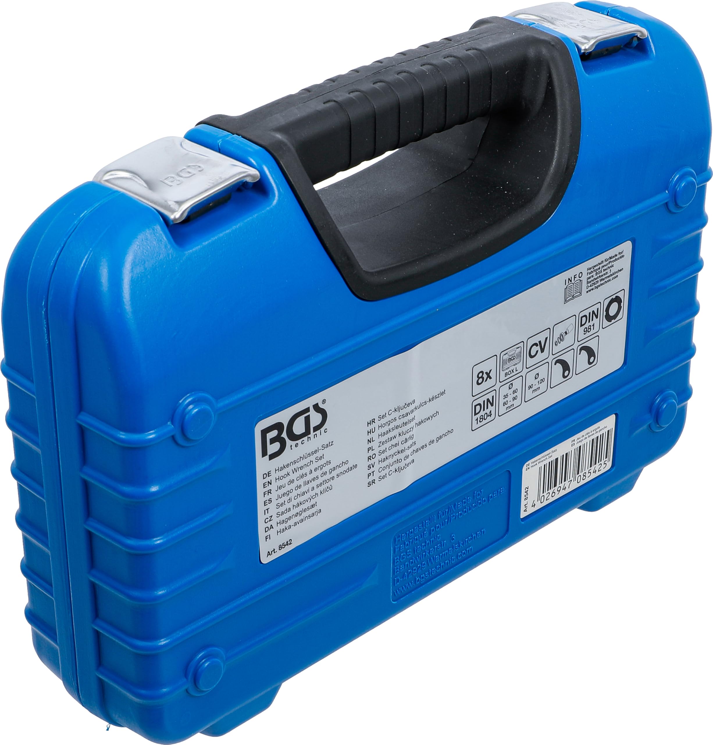 BGS 8542 Jeu de clés à ergots 8 pièces 35-120 mm