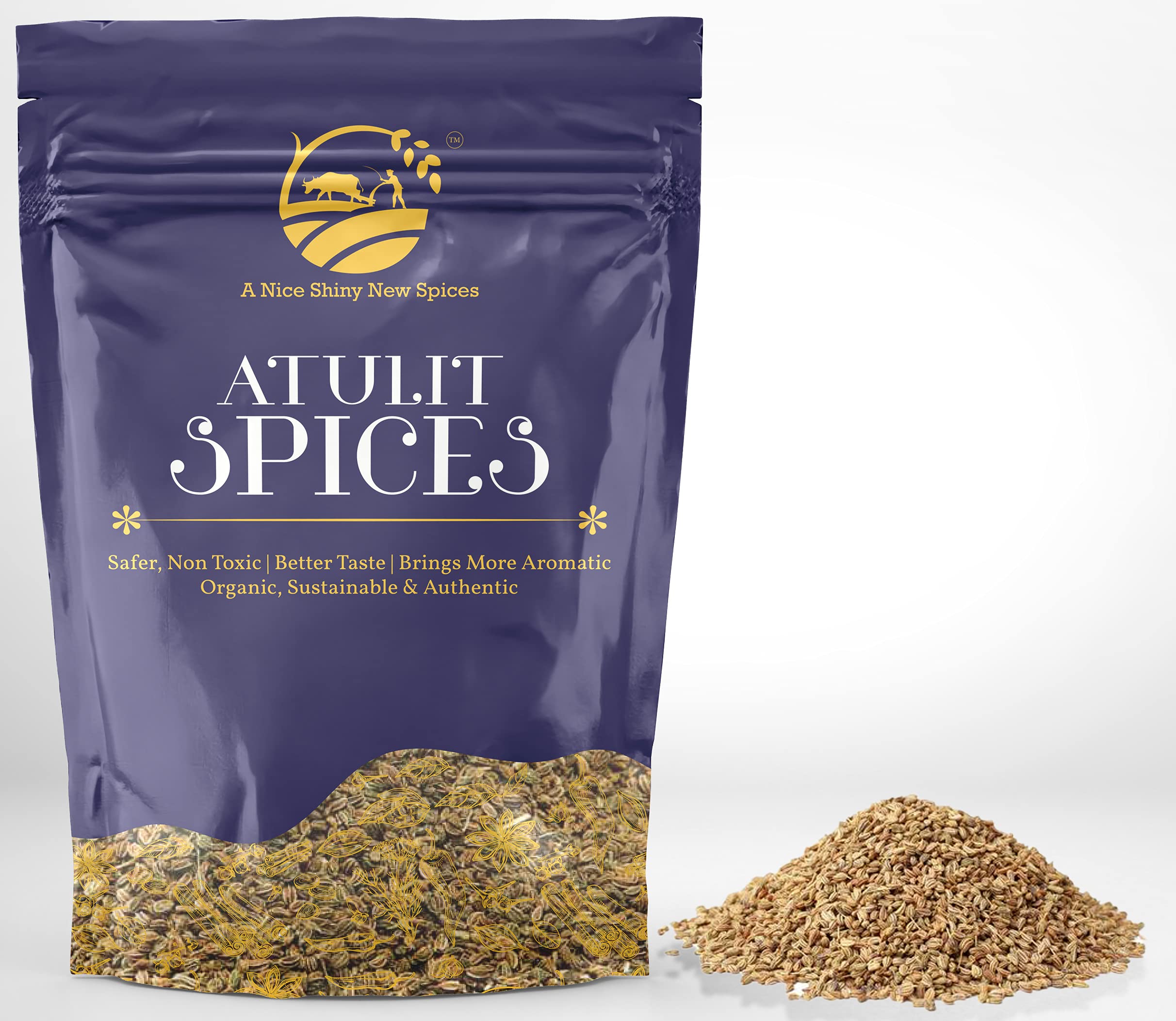 ATULIT SPICES AJWAIN SEED 1KG | Carom ajwain | Ajwain Whole Spices | Ajamo | Fresh Ajwain Seeds