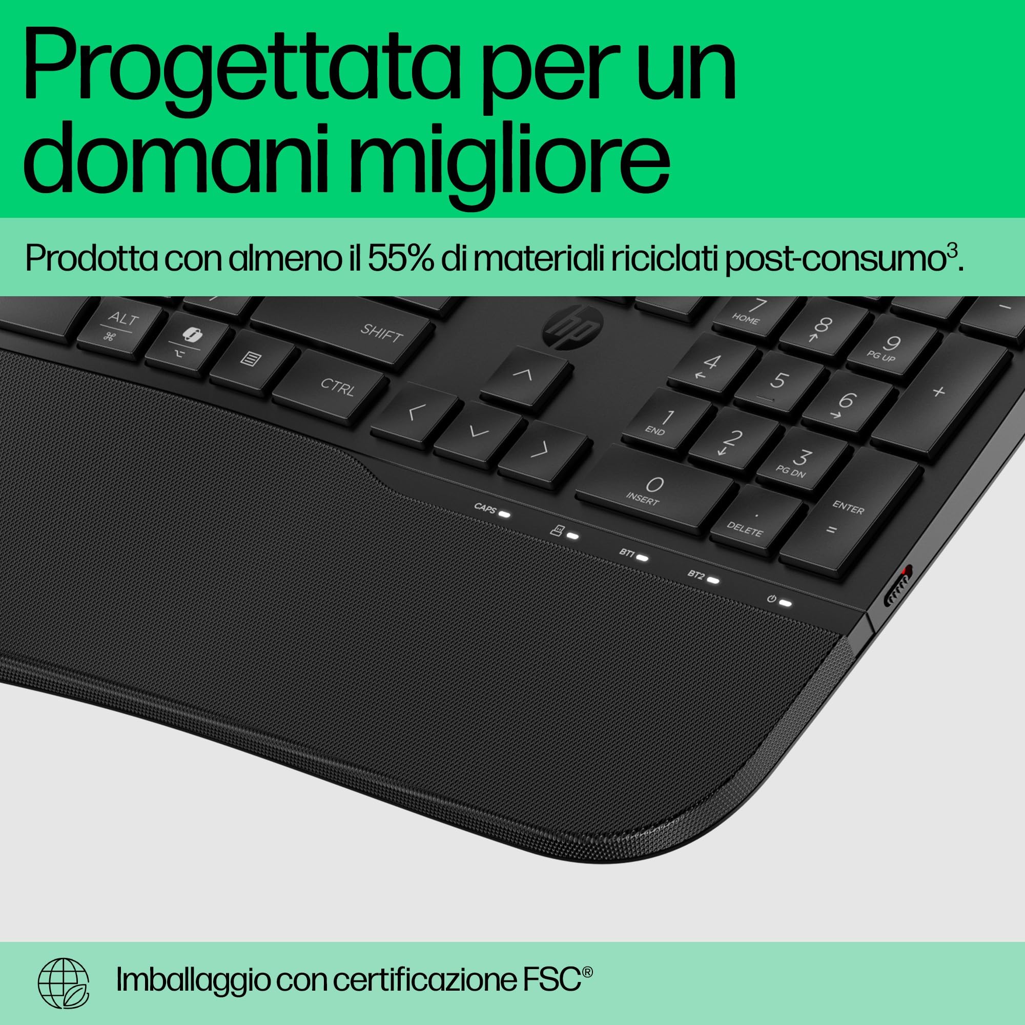 HP 680 Combo Tastiera e Mouse Wireless, 6 Tasti Programmabili, Sensore Ottico da 1200 dpi, Fino a 36 Mesi di Batteria per la Tastiera e 20 per il Mouse, Compatibile con Windows 11, Nera