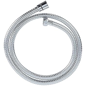 SPAZIO Stainless Steel Flexible Shower Tube/Hose (Chrome Finish) (1.5 Meter)