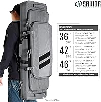 Vista 7 de Savior Equipment Specialist Series - Funda mochila táctica para dos armas largas, almacenamiento de 4 pistolas, cremalleras bloqueables, asas
