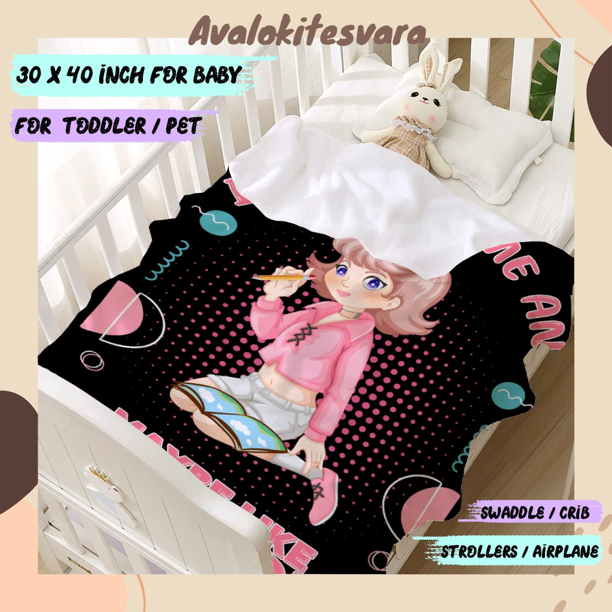 ARTBLANKET I Like Anime and Maybe Like 3 People Throw Blanket Fannel Fleece Super Soft Funny Blanket Travel Throw Blanket for Bed Couch Sofa 60x50 in for Teen Car