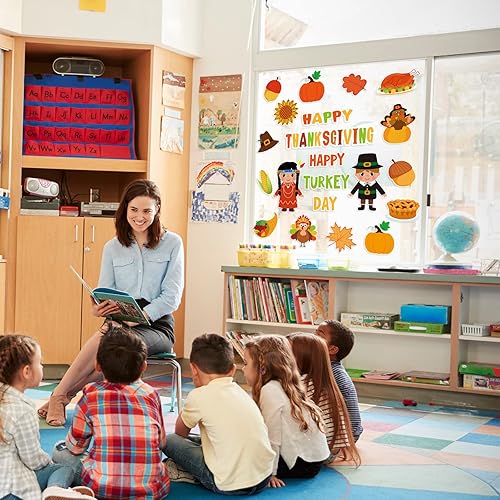 Miniatura 5 de 51 recortes de Acción de Gracias  Calabaza, pavo, hojas, bellota, indios  Decoración de aula  Feliz otoño, cosecha, otoño  tablón de anuncios,