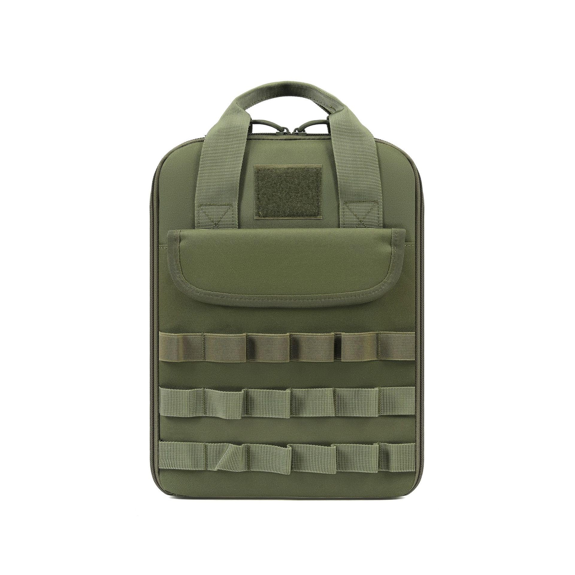 Hosoncovy Portable Camping Cookware Utensils Tableware Organizer Bag Picnic Barbecue Tools Travel Cutlery Storage Case for Outdoor Camping Hiking Picnic BBQ,Empty Bag Only (Green)