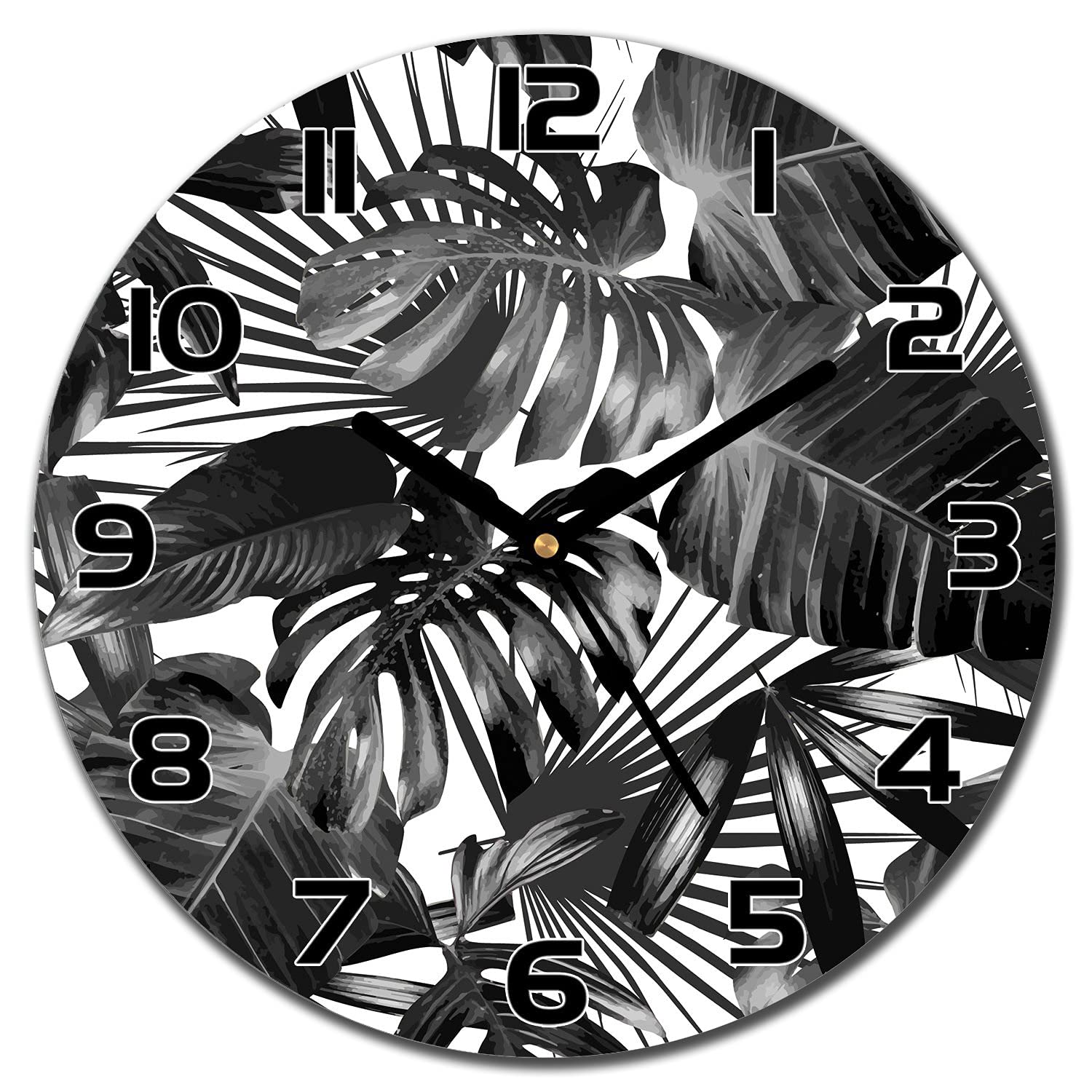 Horloge en verre de securite robuste diametre 30 cm deco moderne salon