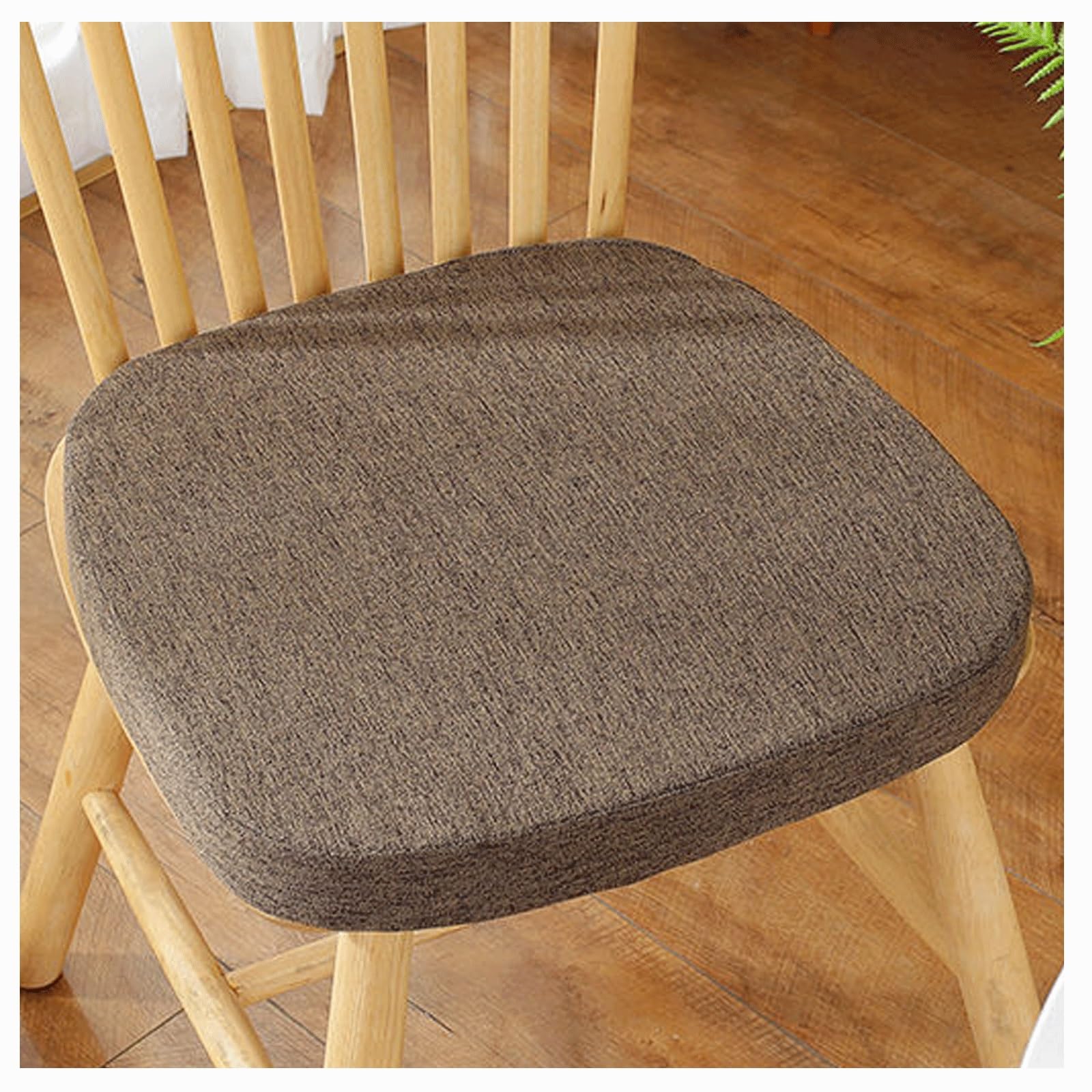 uyeoco 5cm thick Chair Cushions for Dining Chairs Set of 4/2/1, Non Slip Office Seat Cushion and Kitchen Chair Pads with Removable Cover and Ties, (Color : #4, Size : 1pc 41x41x34x5cm)