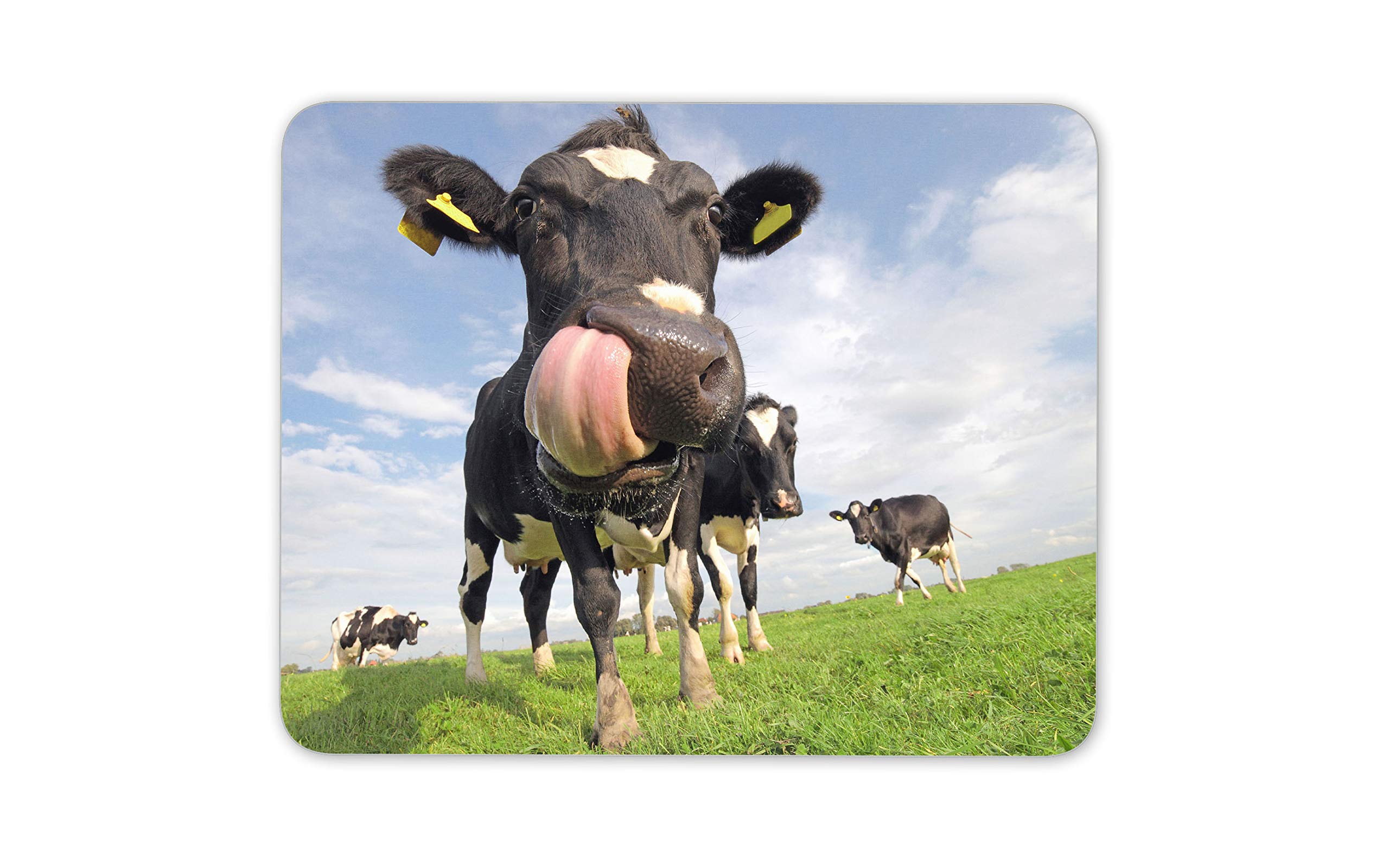 Destination Vinyl Ltd Dairy Cow Mouse Mat Pad - Friesian Cattle Farm Farmer Funny Computer #15595