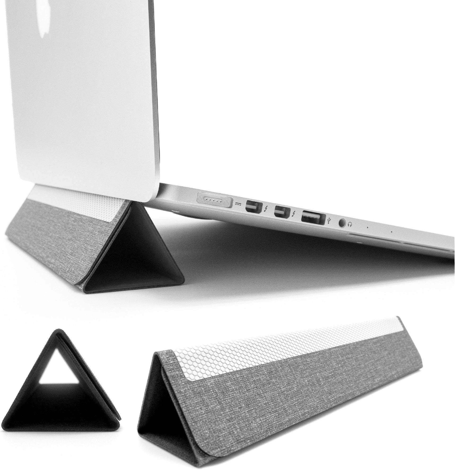 SenseAGE Pyramid Foldable Laptop Stand, Lightweight Laptop Stand, Anti-Slide and Portable Notebook Stand, Compatible with MacBook/MacBook Air/MacBook Pro, Tablets and Laptops up to 15โ, Black