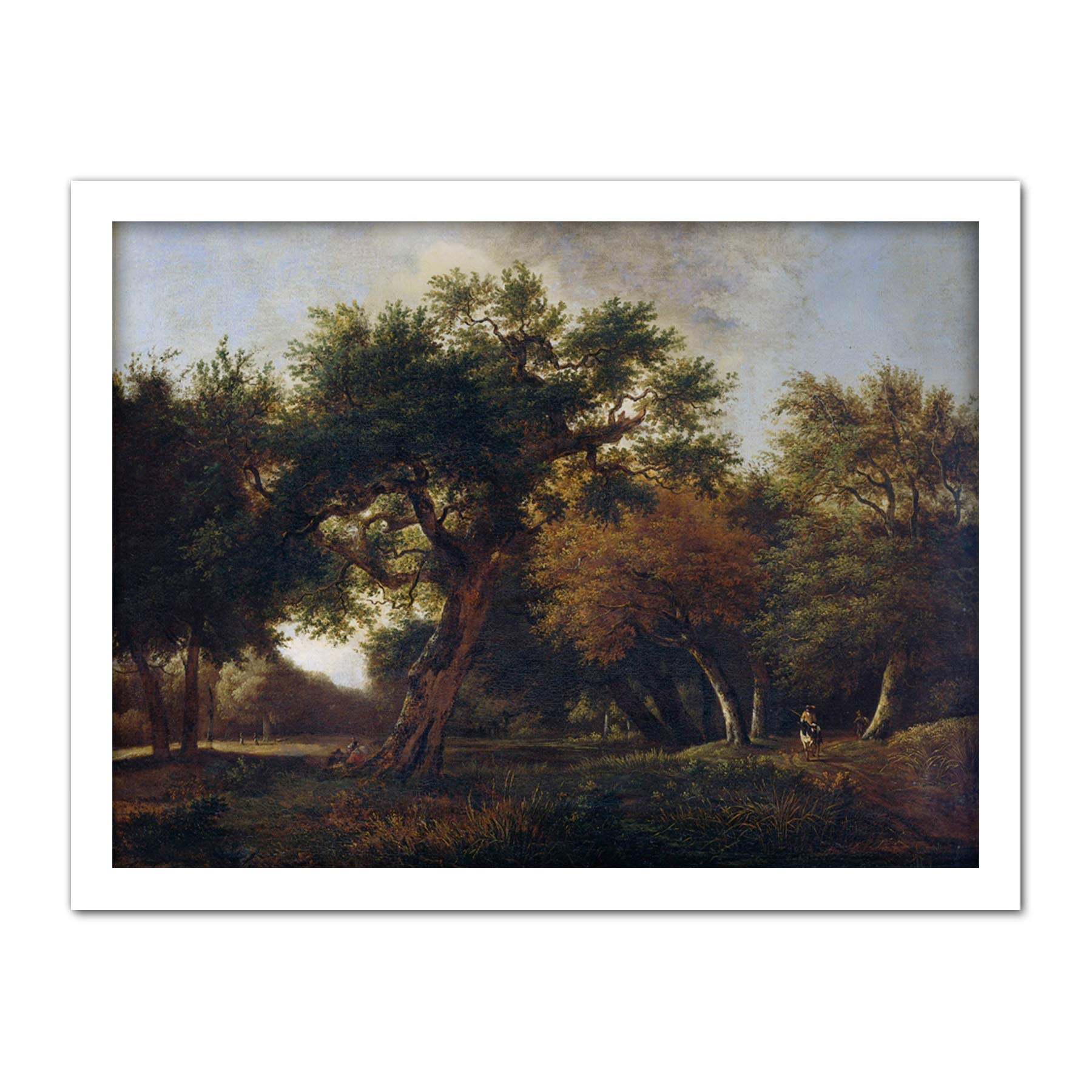 Artery8 Jan Van Kessel View In The Woods Painting Artwork Framed Wall Art Print 18X24 Inch