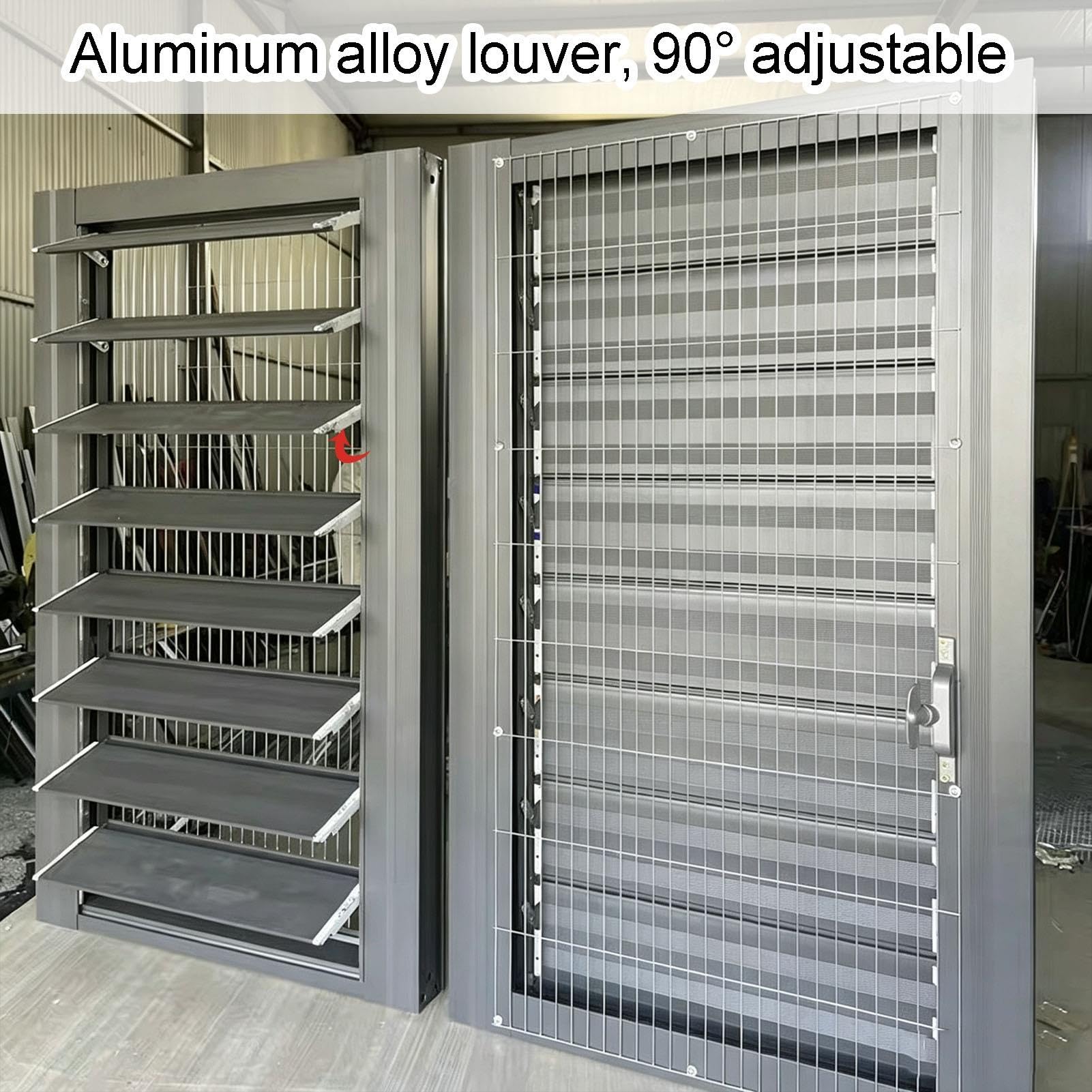 Verstellbares Aluminium-Lüftungsgitter mit Metallnetz für Zuchtanlagen