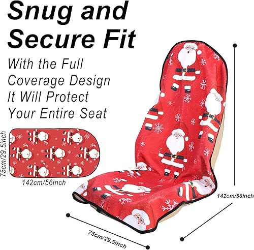 Miniatura 168 de Funda protectora de asiento de automóvil, para asientos delanteros, para entrenamiento de gimnasio, correr, nadar, playa y senderismo, impermeable