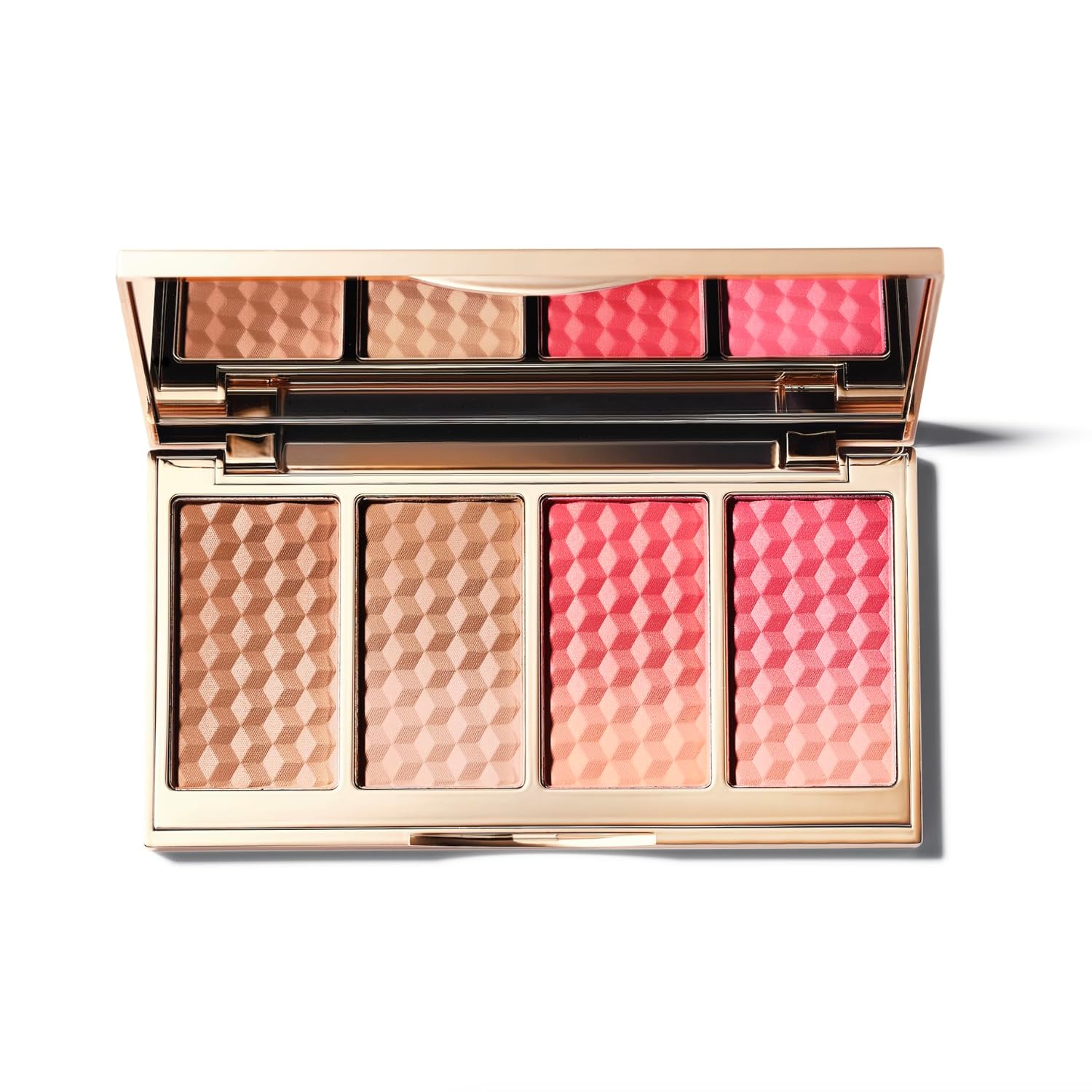 ICONIC LONDON Get Cheeky Face Powder Palette | Includes Four Soft Matte and Shimmer Shades, Glowy Makeup Look, Cruelty Free, Vegan Makeup