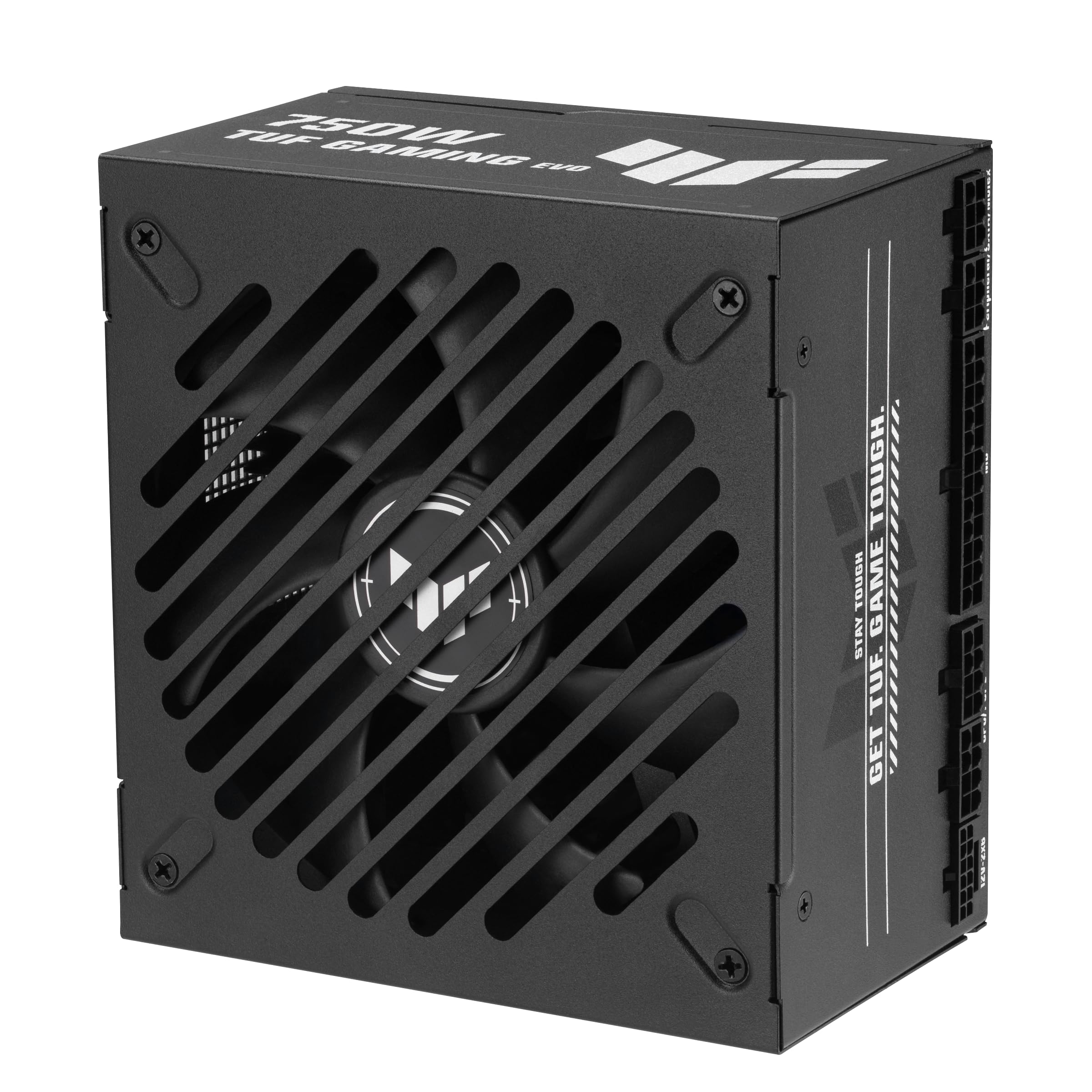 ASUS TUF Gaming 750W Gold Evo – Bloc d'alimentation PC (750 Watt, modulable, 80+ Gold, ATX 3.1 Compatible, Ventilateurs axiaux à Double roulement à Billes, Revêtement Protecteur du Circuit imprimé)