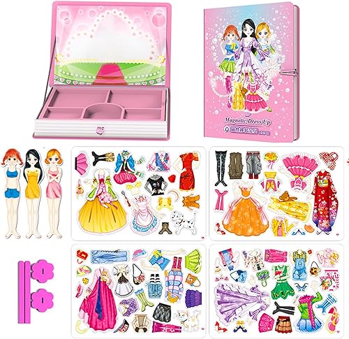 Daniel Axel Muñeca de papel magnética para disfrazarse, juego de simulación de casa de muñecas, juguetes de viaje con imán para actividades en