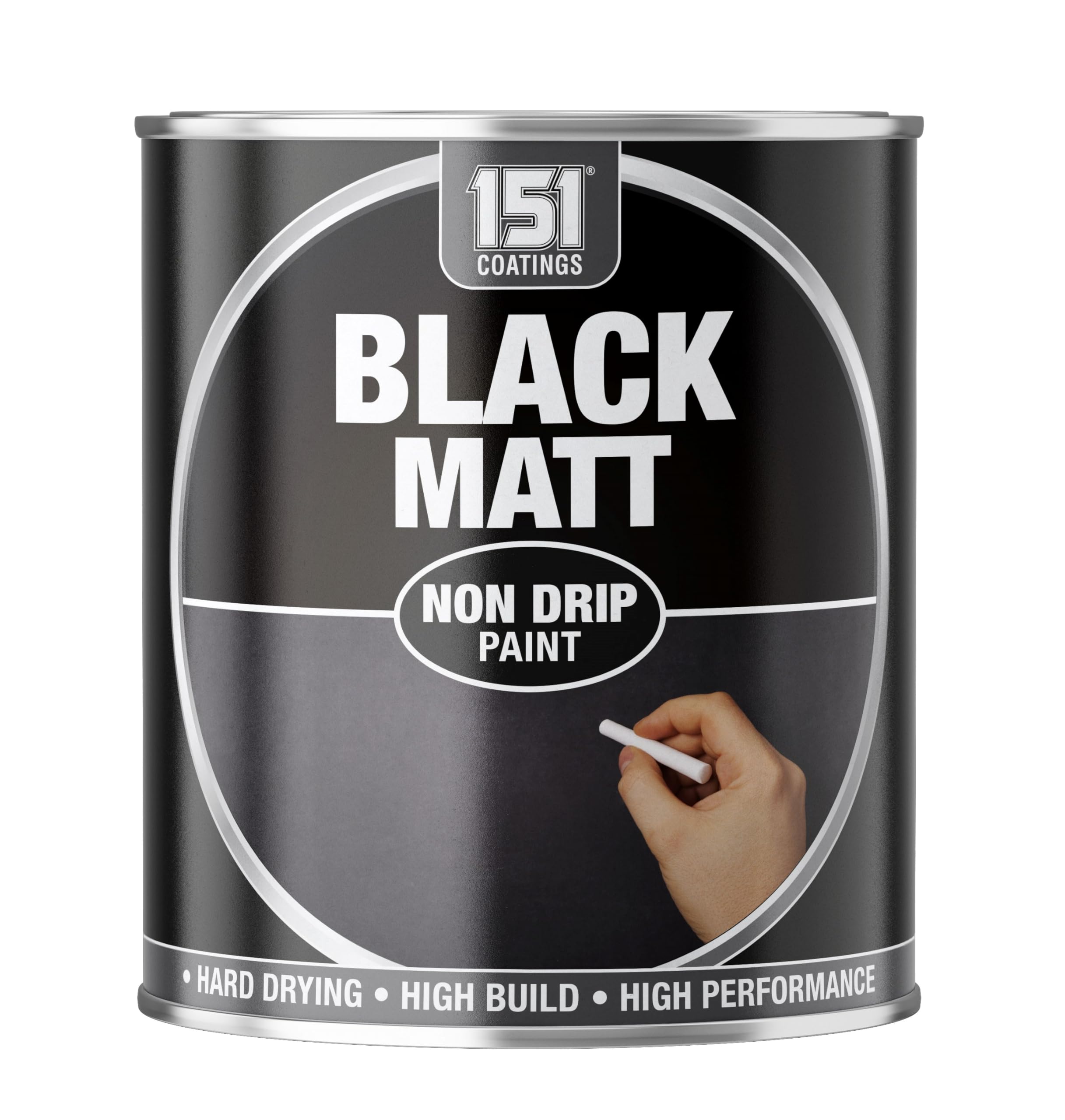 2X All Purpose Black Matt Non-Drip Paint Tin Interior Exterior Quick Dry 300ml