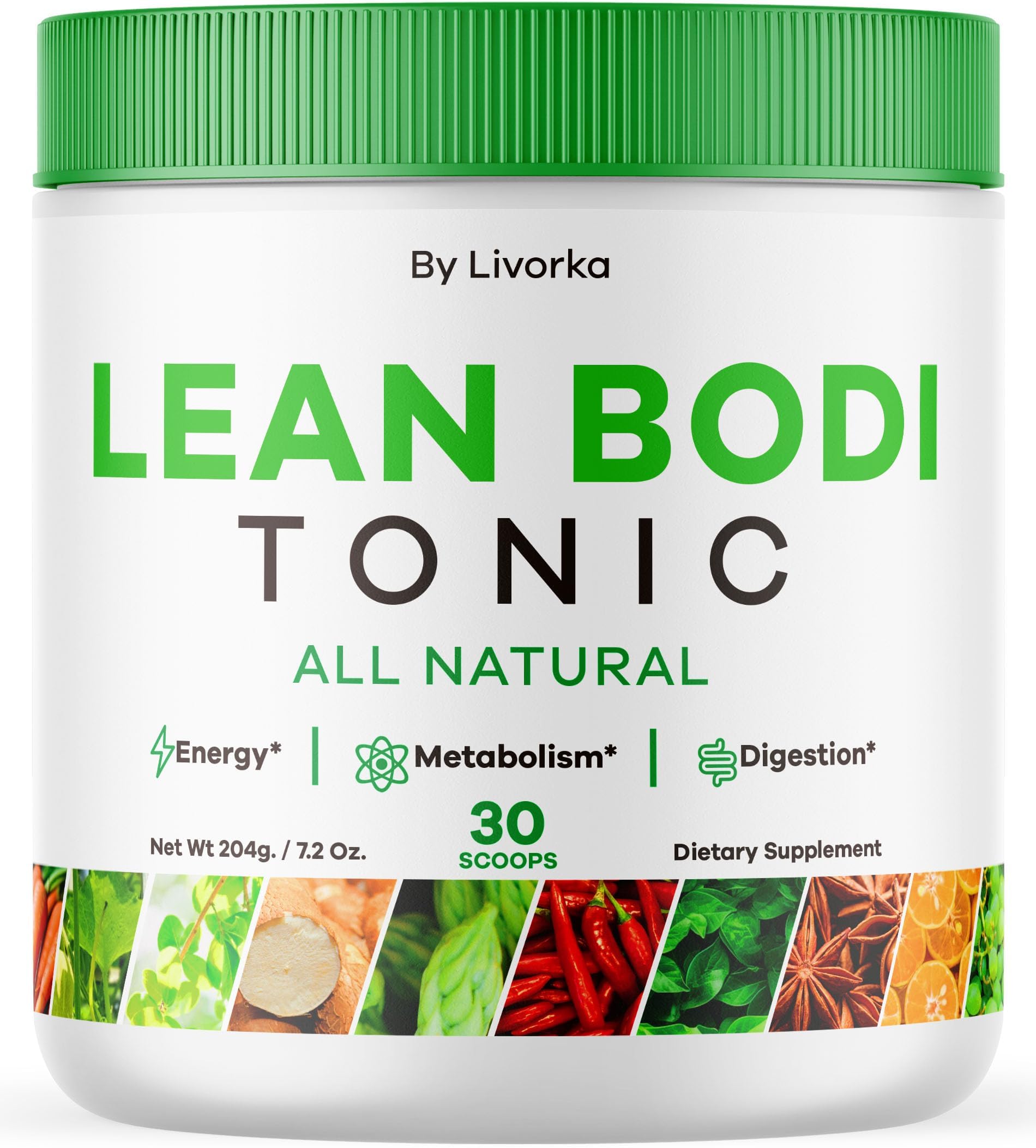 Lean Bodi Tonic, All Natural Advanced Formula Powder - 30 Servings for 1 Month