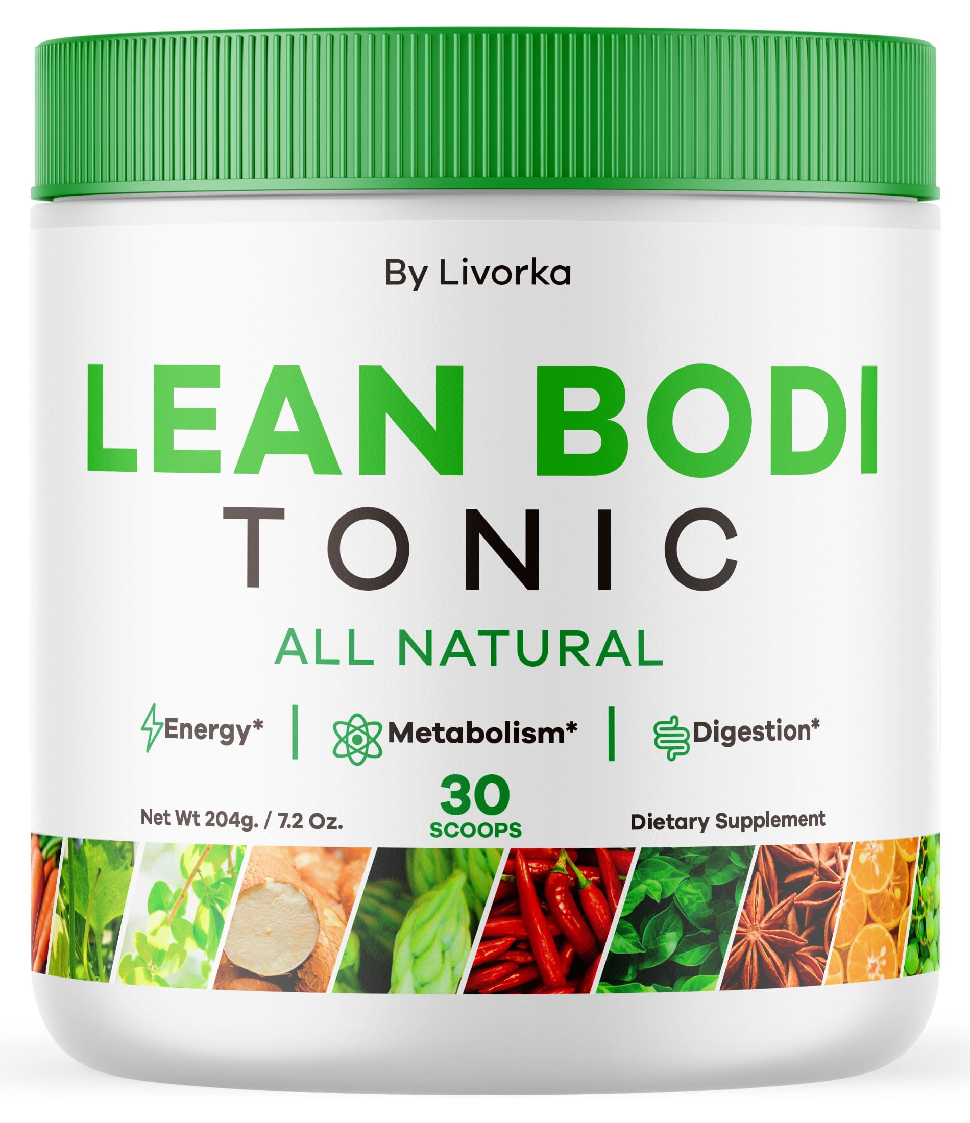 LIVORKALean Body Tonic Powder, Lean Body Tonic, LeanBody Powder, LeanBodyTonic, Lean Body Powder, Lean Body Tonic Powder Advanced Formula, All-Natural Lean Body Powder, 30 Servings for 1 Metre