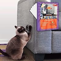 Stelucca Amazing Shields Cat Scratch Deterrent - Pack of 6, Adhesive Clear 17 x 12 inch Furniture Protectors from Cats -...