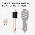 TYMO 4.0 Brosse sèche-cheveux - Léger 3X Séchage plus rapide 5-in-1 Brosse de sèche-cheveux ionique Blowout ajoute brillant, volume & Pleineté pour lisse, anti-frisottis droit, curl & Styles de soufflage, Or