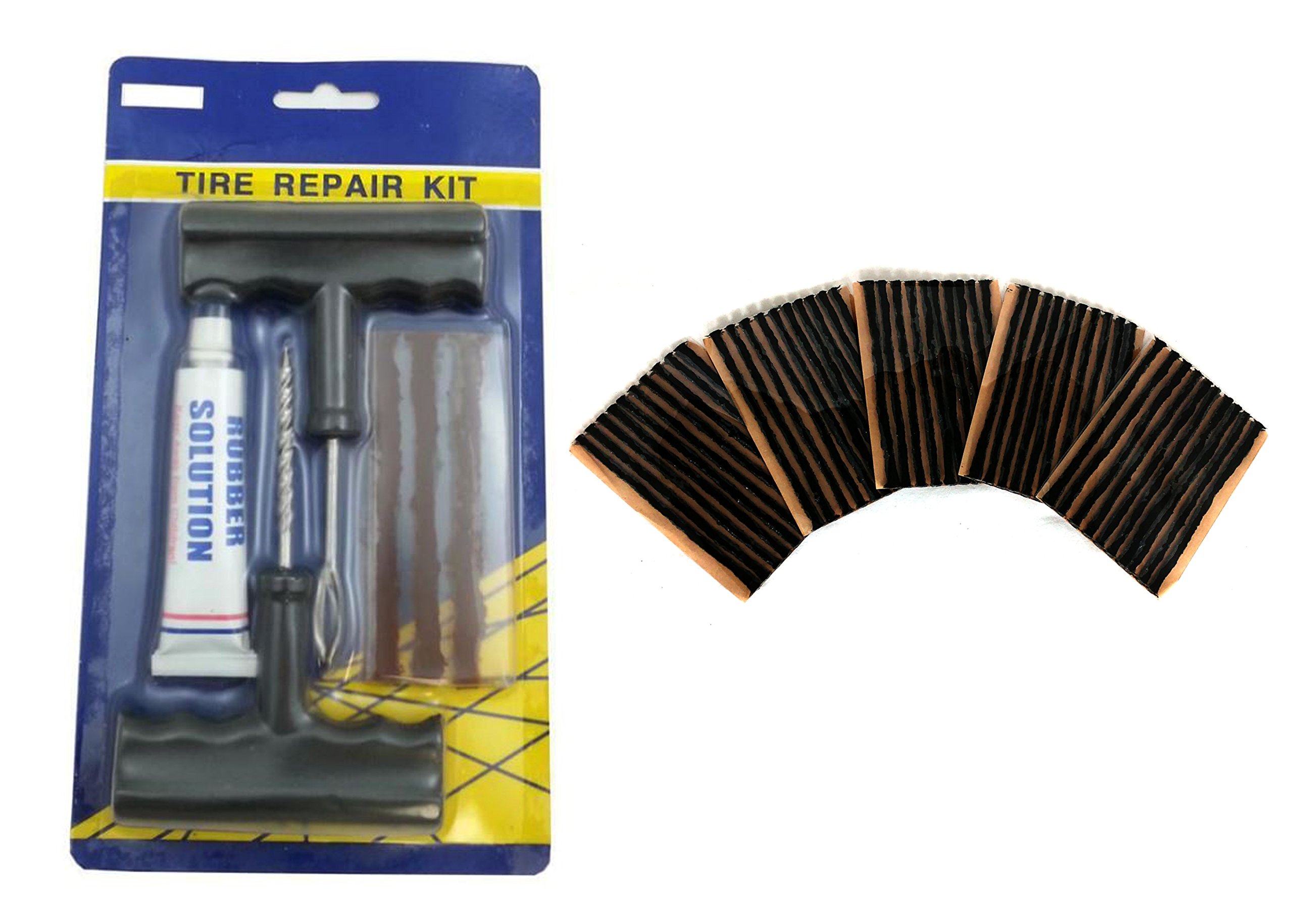 GRAND PITSTOP Kit De Réparation De Crevaison De Pneu Sans Chambre à Air Pour Moto Et Voiture (30 Bouchons