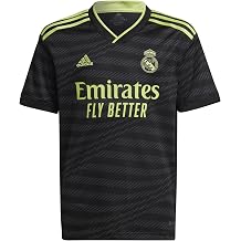 adidas Kids' Real Madrid Third Shirt, 2022-2023, Black, 15-16YR