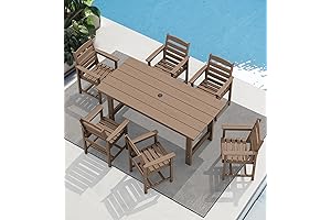 Serwall 7-Piece Polywood Outdoor Furniture Dining Sets
