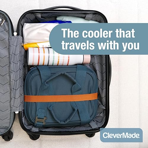 Miniatura 9 de CleverMade Leakproof Collapsible Insulated Cooler Bag, Portable Foldable Soft Side Tote Holds 183050 Cans, Lunch & Cold Beer, Use wReusable Freezer
