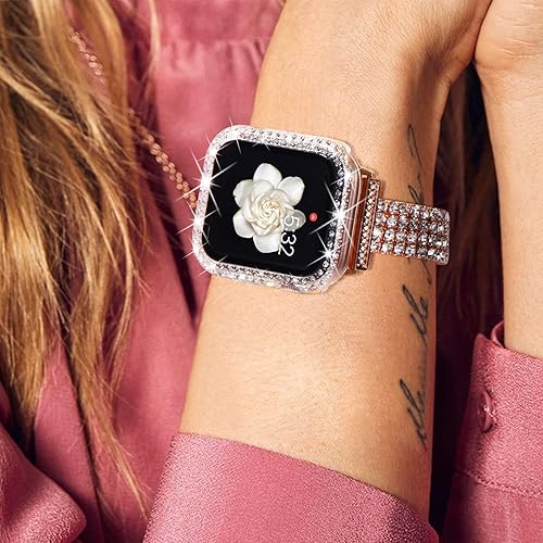Miniatura 6 de KADES - Funda protectora brillante compatible con Apple Watch Series SE, SE 2022, 6, 5 y 4 de 40 mm, con protector de pantalla incorporado (40 mm,