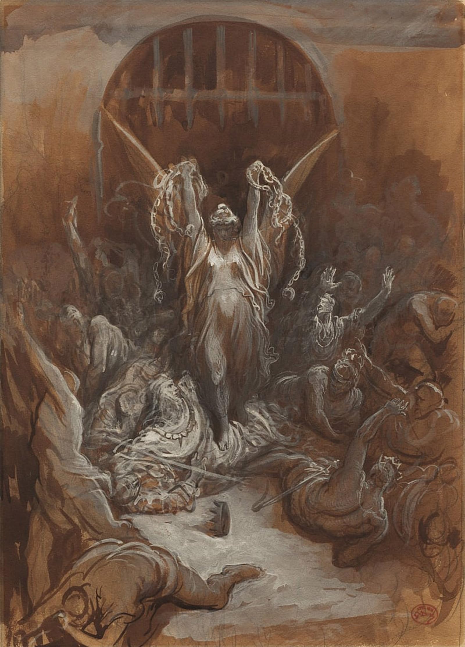 SERENDIPITP Vintage Picture Print on Canvas Wall Art Poster Liberty by Gustave Dore Artwork Print Poster for Wall Decor 60x90cm
