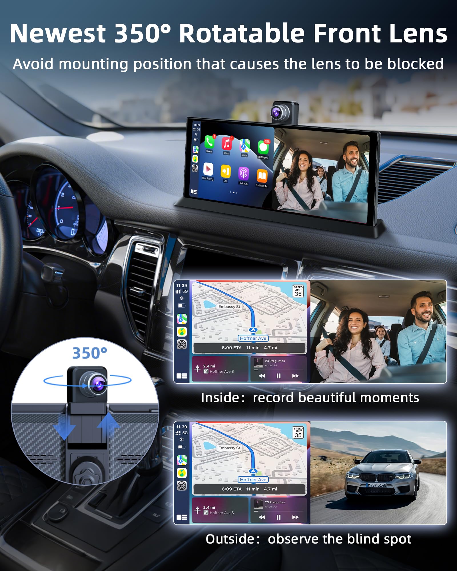 11.26'' 4K Carplay Screen for Car Tablet Pro Max 2026 with 350