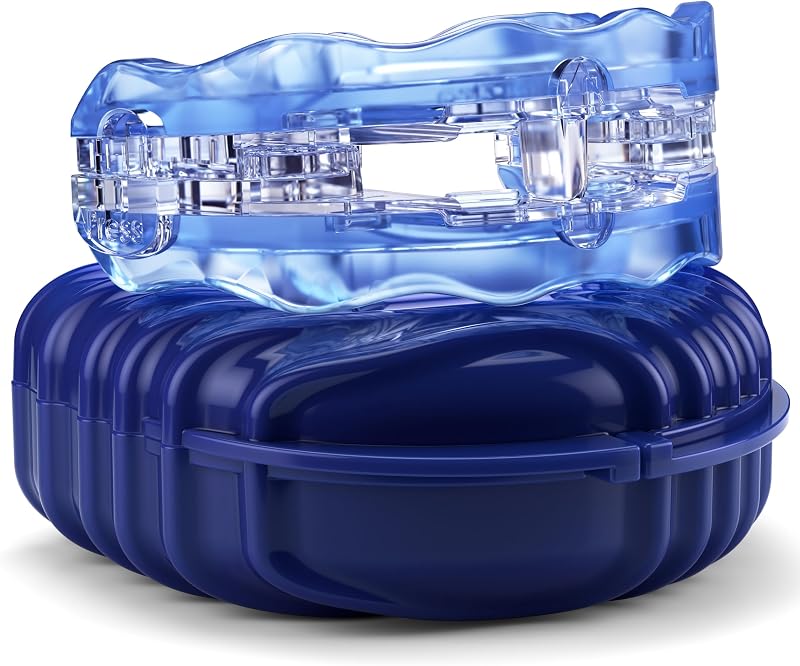 SilentZPro (BlueTech)– USA Designed & FDA-Cleared Anti Snoring Mouthguard – Fully Adjustable Anti Snore Mouthpiece with Patented Design for a Silent Night`s Sleep, Medium