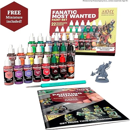 Miniatura 2 de The Army Painter Warpaints Fanatic Most Wanted Combo Set, 22 x 0.6 fl oz, pintura acrílica con tonos de piel, metálicos, efectos, lavado,