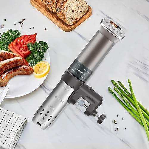 Miniatura 8 de Olla de cocción lenta Sous Vide ultrasilenciosa KitchenBoss - Olla de cocción lenta impermeable IPX7, motor CC, sin escobillas, 1100W, circulador de