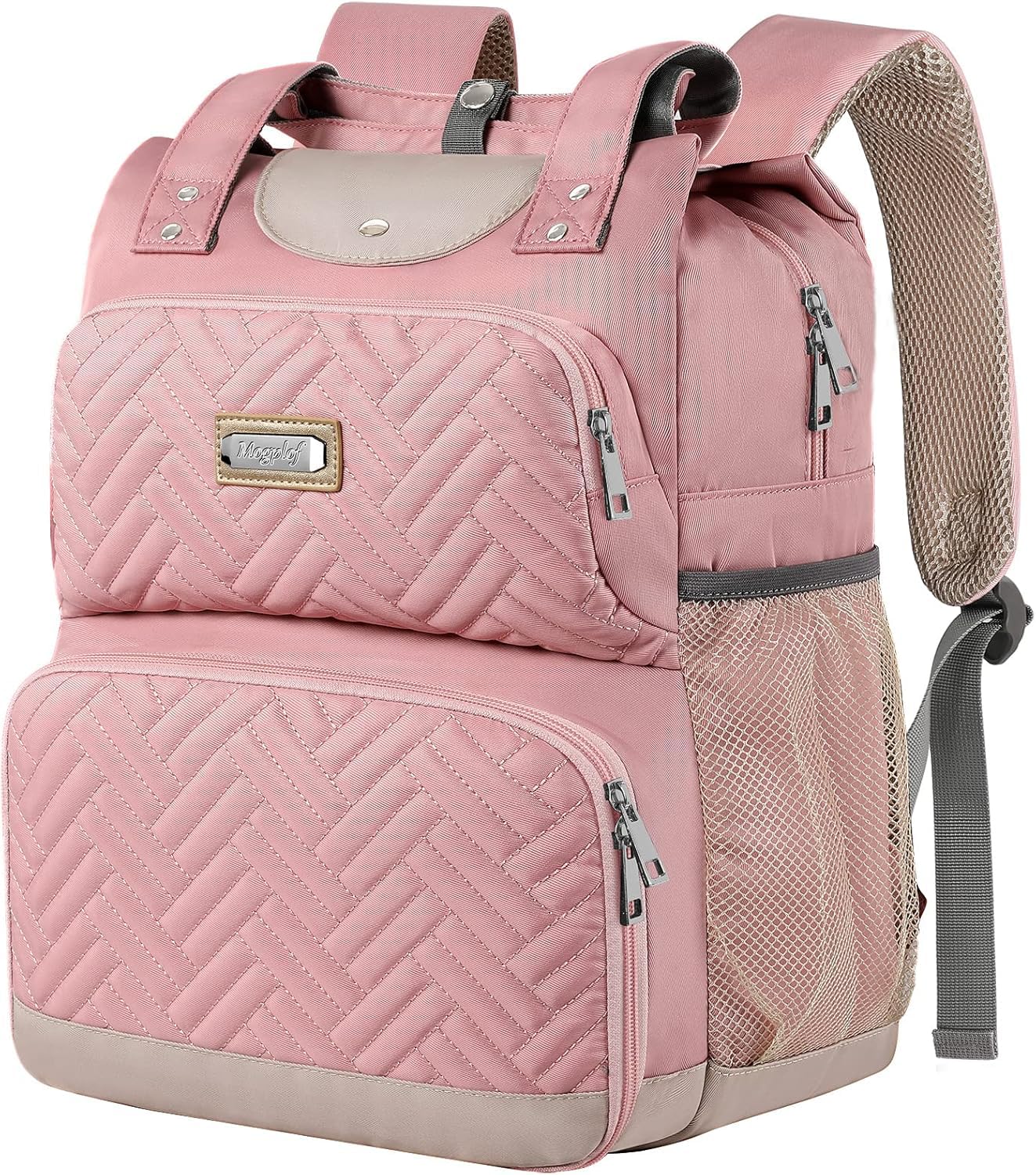 Mogplof Lunch backpack for women, Insulated Cooler Backpacks Lunch Box with RFID Pocket, Water-resistant BackPack, 15.6 inch Laptop College for Nurse