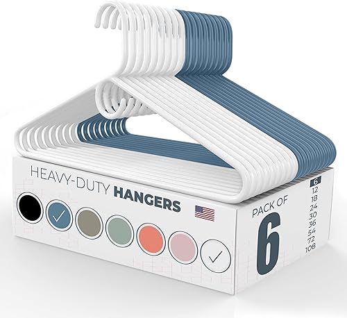 Miniatura 69 de Perchas de ropa resistentes fabricadas en Estados Unidos, paquetes a granel disponibles, plástico fuerte, perchas para chaquetas y abrigos