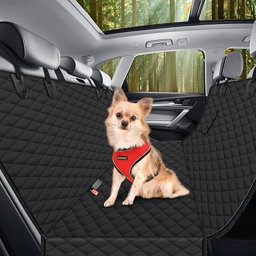 Miniatura 10 de Funda de asiento de automóvil para perro para asiento trasero, funda de asiento para perro con bolsillo de almacenamiento, hamaca para perro,