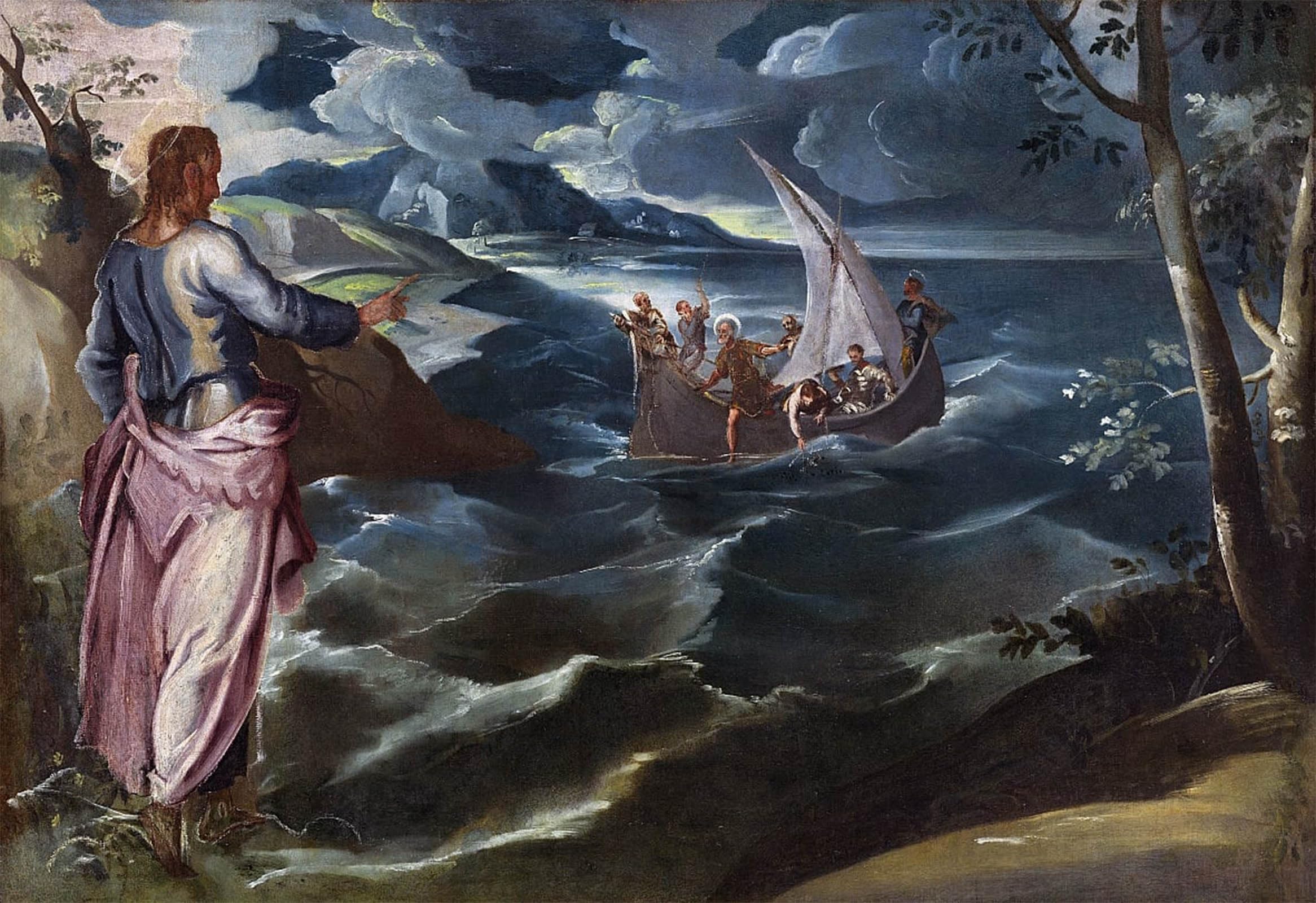POSTERIIk Famous Animal Posters Vintage Picture Christ At the Sea of Galilee by Tintoretto Modern Wall Decor for Home Decor 60x90cm