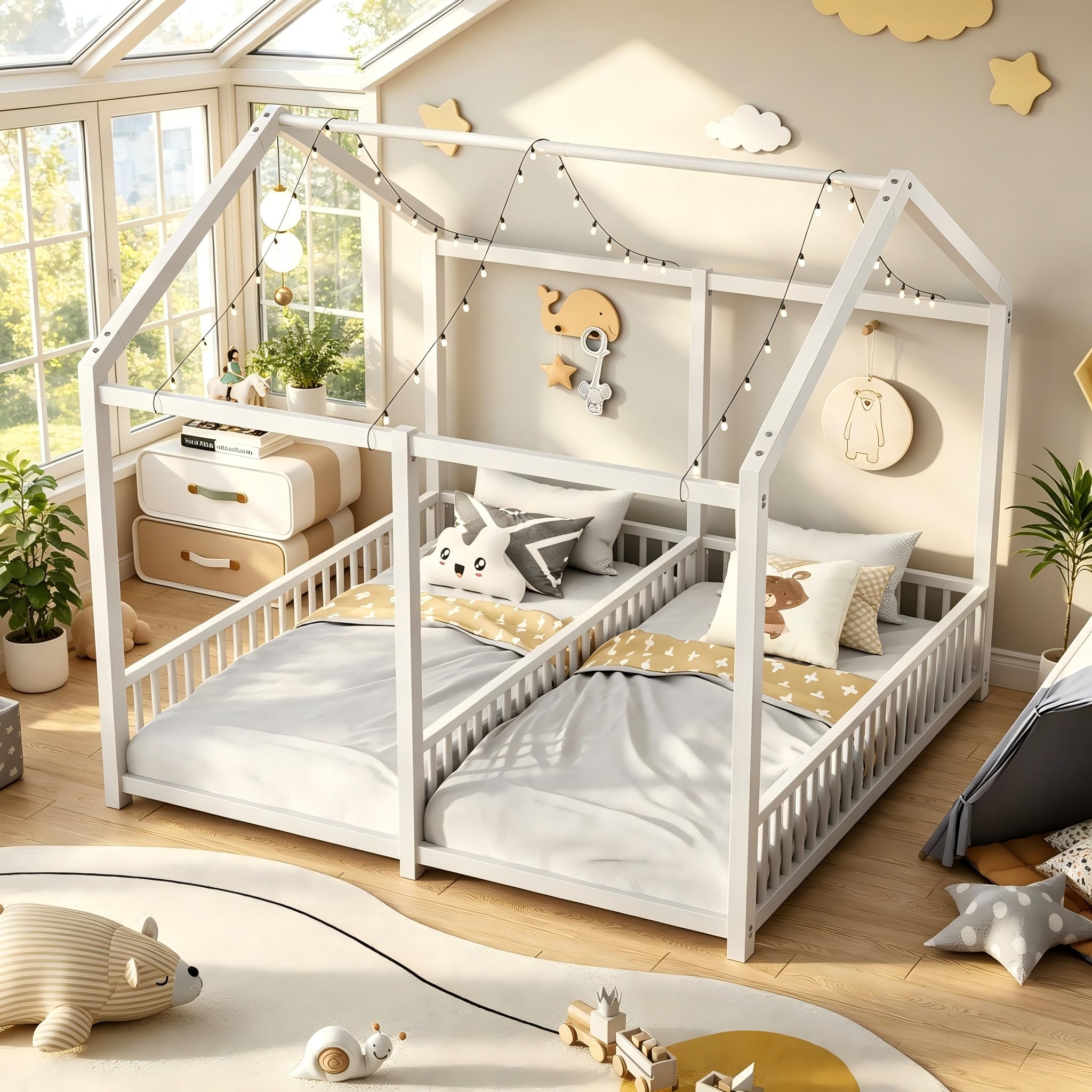 Photo 1 of ***BLACK***PVWIIK Double Twin Size House Bed Frame
