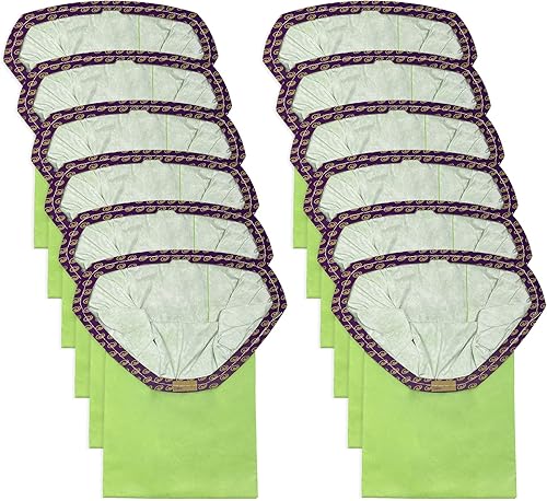 Paquete de 12 bolsas de filtro 107314 de repuesto para aspiradora ProTeam de 6 cuartos de galón Super Coach Pro 6, ProVac FS 6, GoFit 6, GoFit 6